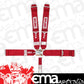 Simpson SI29066R Sprint Car 5 Point Harness Red Latch & Link Pull Down No Right Side Adjuster