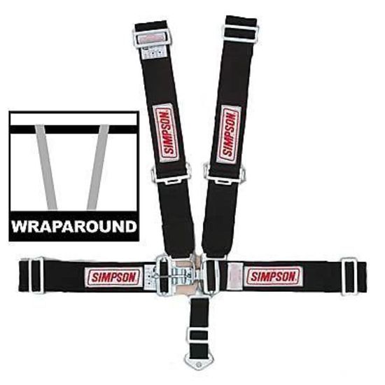 Simpson SI29072BK Latch F/x 5-Point Harness 62" Wrap Around Style Rollbar Mount