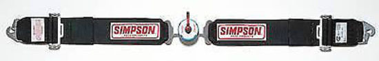 Simpson SI32002BK Camlock Lap Belt Wrap Around - Bar Mount Black 62"L x 3"W