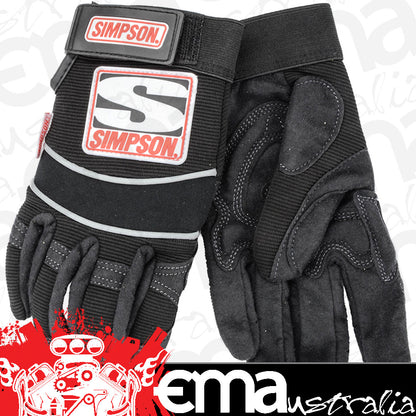 Simpson SI39032xK Wrencher Pit Crew GlOve Black x-Large