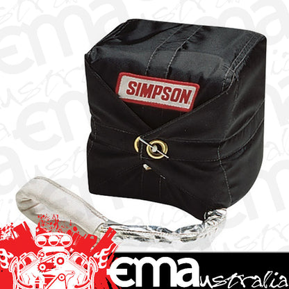 Simpson SI42020KS Sky Jacker 10' Drag Chute Black Chute w/ Black Nylon Pack & Logo On Chute up to 200 Mph