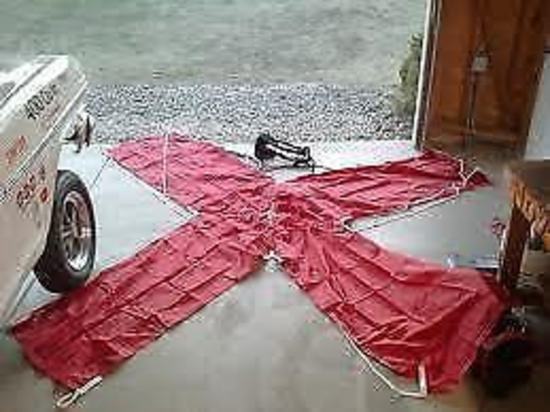 Simpson SI42020R Si42020R Racing Skyjacker Parachute 10Ft Drag Chute 200Mph Red