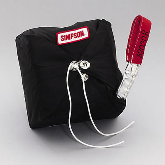 Simpson SI42060BK Racing Crossform Parachute 12Ft Drag Chute 300Mph Black