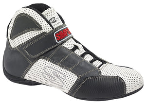 Simpson SIRL130W Redline Shoe Size 12 Black On White w/ White Stitching SFI 3.3/5