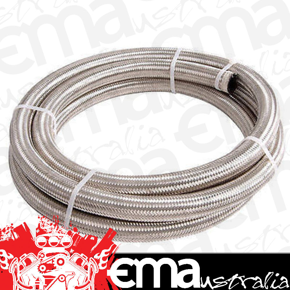 Aeroflow Performance Products AF100-08-2M SS Braided Hose -8AN 2 Metre Length Clamshell Pack