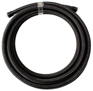 Aeroflow AF100-08-30MBLK SS Braided Hose -8AN 30 Metre Black Stainless Steel