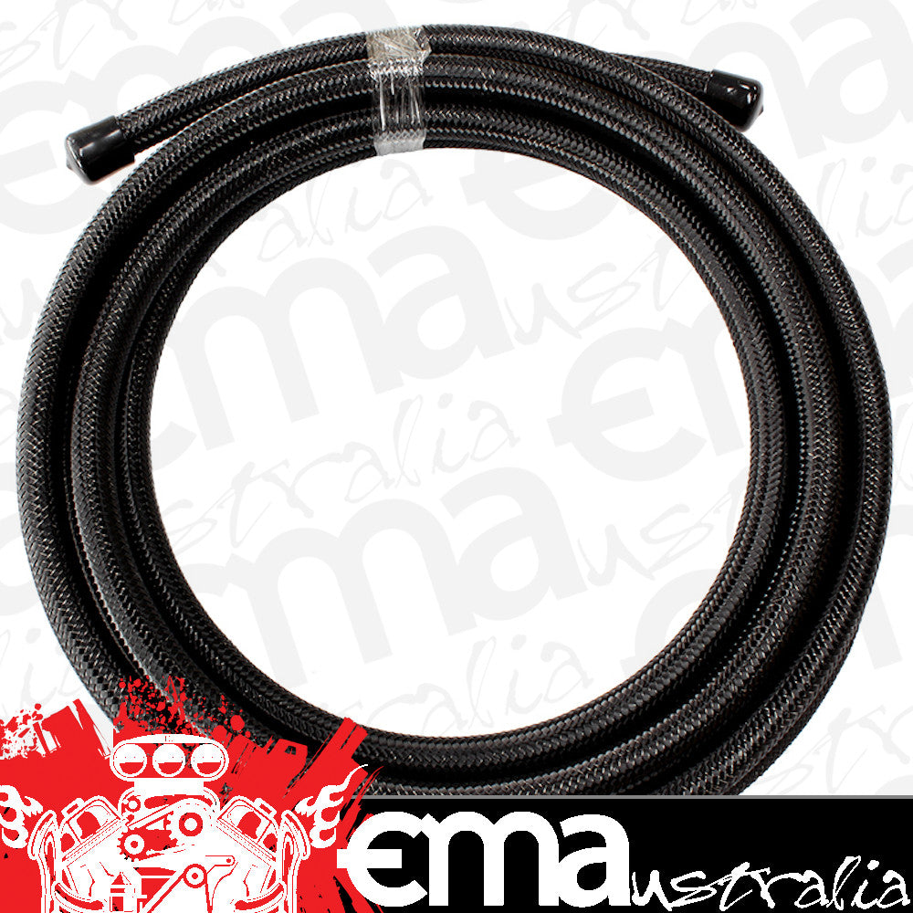 Aeroflow AF100-10-30MBLK SS Braided Hose -10AN 30 Metre Black Stainless Steel