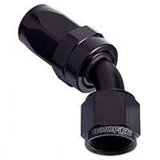 Aeroflow Performance Products AF102-04S 4AN Taper Series 45 Degree Hose End Silver