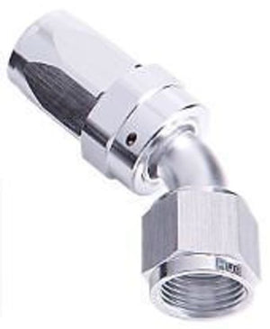 Aeroflow AF102-06S -6AN Taper Series 45 Degree Hose End Silver