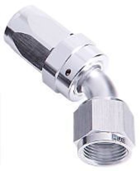 Aeroflow AF102-06S -6AN Taper Series 45 Degree Hose End Silver