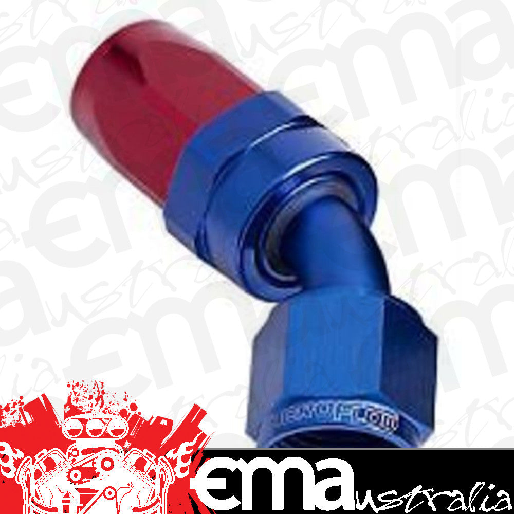 Aeroflow Performance Products AF102-10 10AN Taper Series 45 Degree Hose End Blue