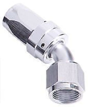 Aeroflow AF102-10S -10AN Taper Series 45 Degree Hose End Silver