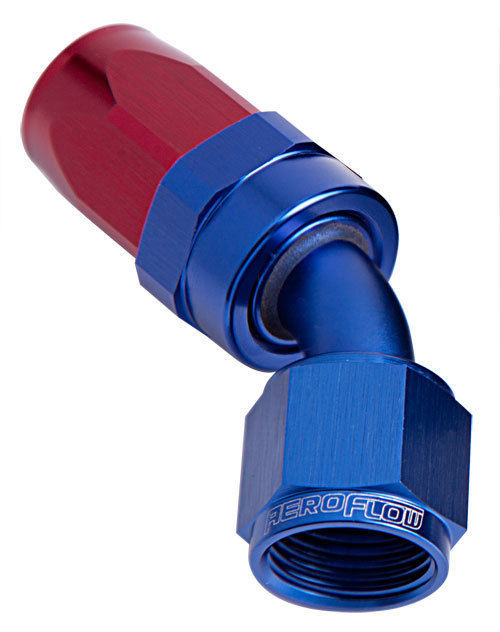 Aeroflow AF102-16 -16AN Taper Series 45 Degree Hose End Blue