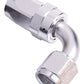 Aeroflow AF103-04S -4AN Taper Series 90 Degree Hose End Silver