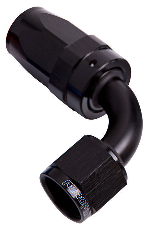 Aeroflow AF103-08BLK -8AN Taper Series 90 Degree Hose End Black