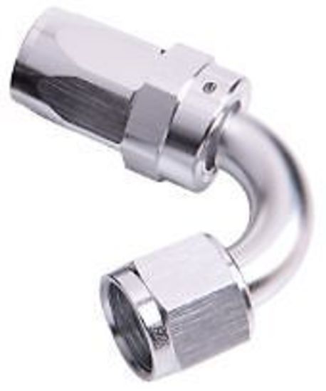 Aeroflow AF104-04S -4AN Taper Series 120 Degree Hose End Silver