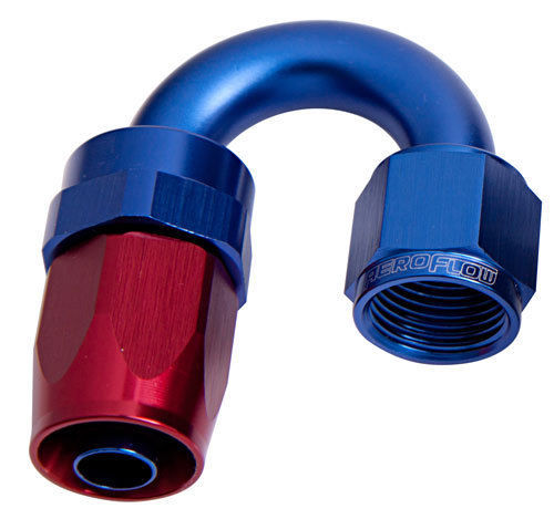Aeroflow AF106-06 -6AN Taper Series 180 Degree Hose End Blue