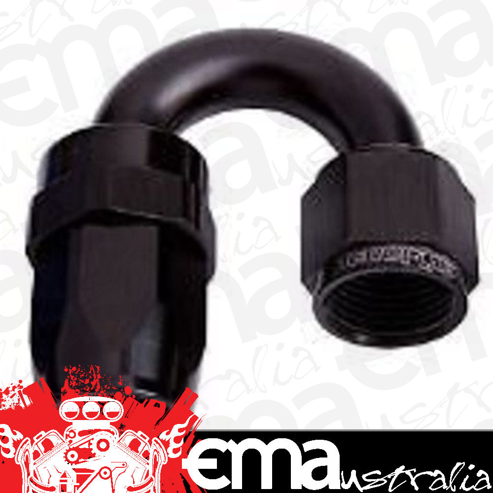 Aeroflow Performance Products AF106-08BLK 8AN Taper Series 180 Degree Hose End Black