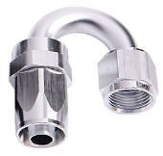 Aeroflow AF106-08S -8AN Taper Series 180 Degree Hose End Silver