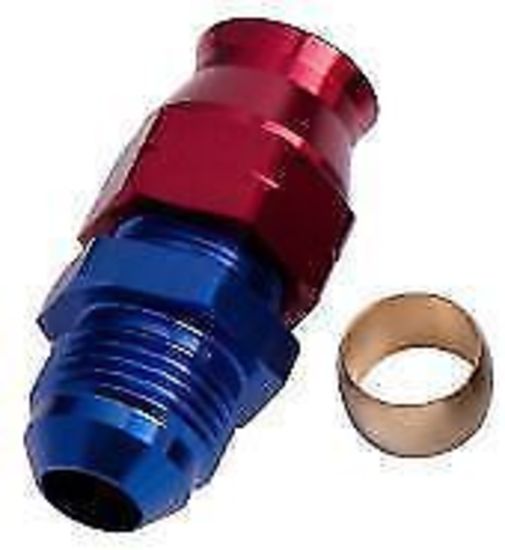 Aeroflow AF108-10 5/8" Hard Line to -10AN Maleadapter Blue W/ Olive