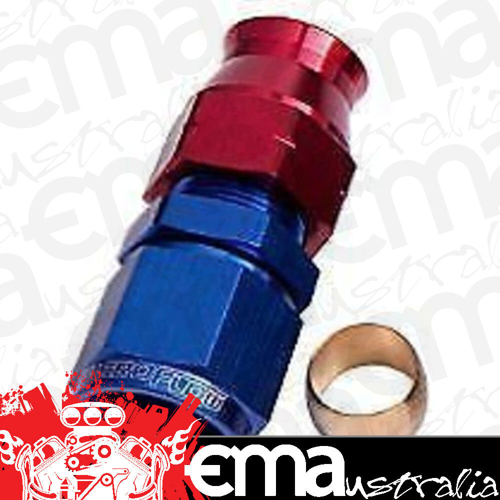 Aeroflow Performance Products AF109-05 5/16" Hard Line to -6AN Femaleadapter Blue W/ Olive