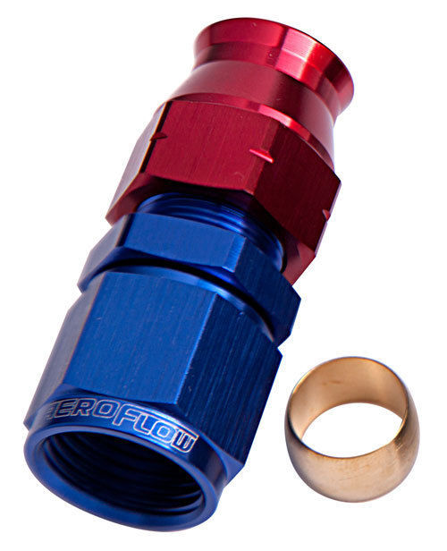 Aeroflow AF109-08 1/2" Hard Line to -8AN Femaleadapter Blue W/ Olive