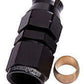 Aeroflow AF109-08BLK 1/2" Hard Line to -8AN Femaleadapter Black W/ Olive