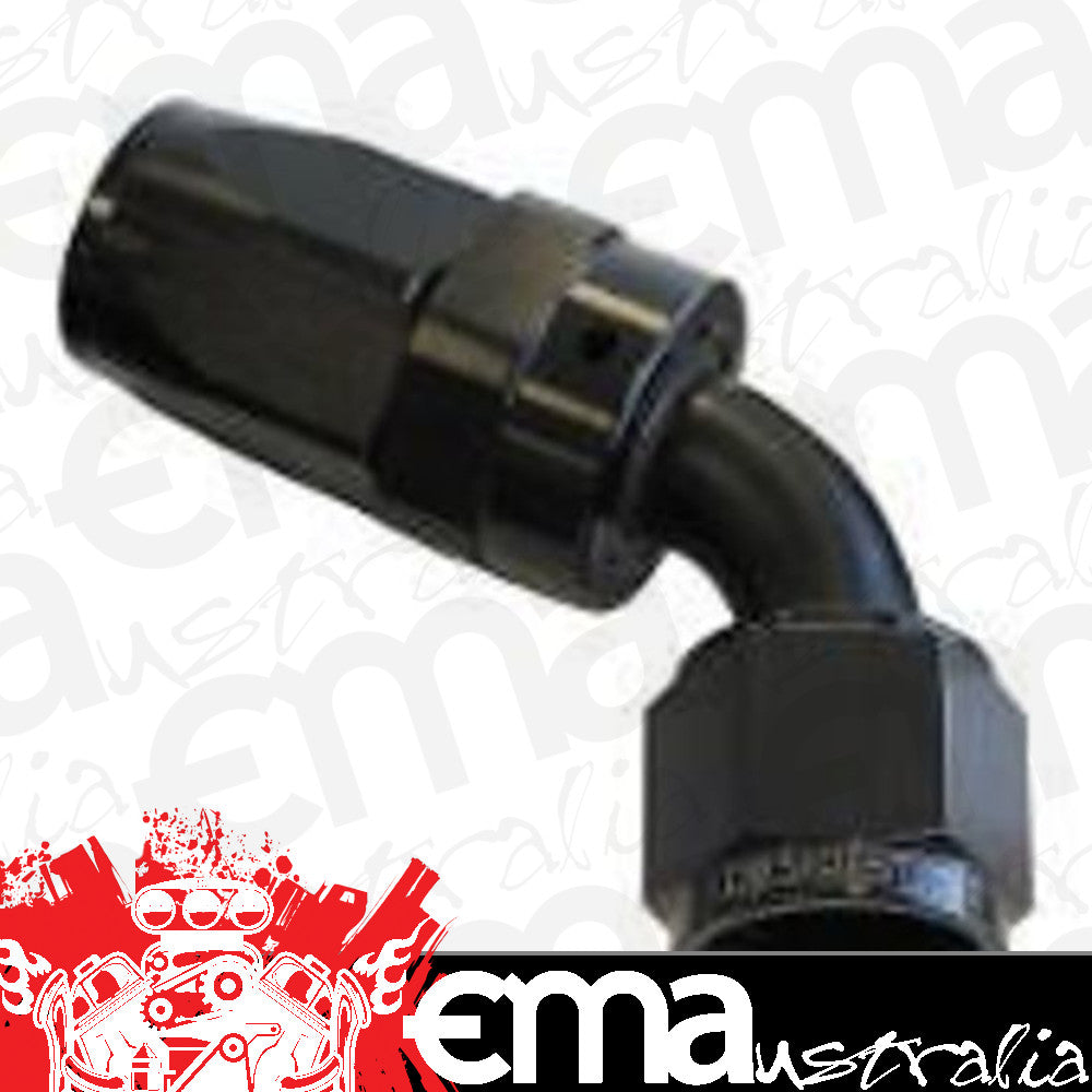 Aeroflow AF118-08BLK -8AN Taper Series 60 Degree Hose End Black