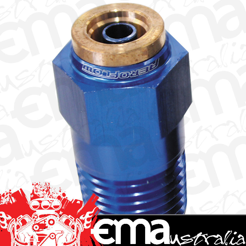Aeroflow AF121-04-02 1/8" NPT Straight to 1/4" 120 Series Nylon Blue Fitting