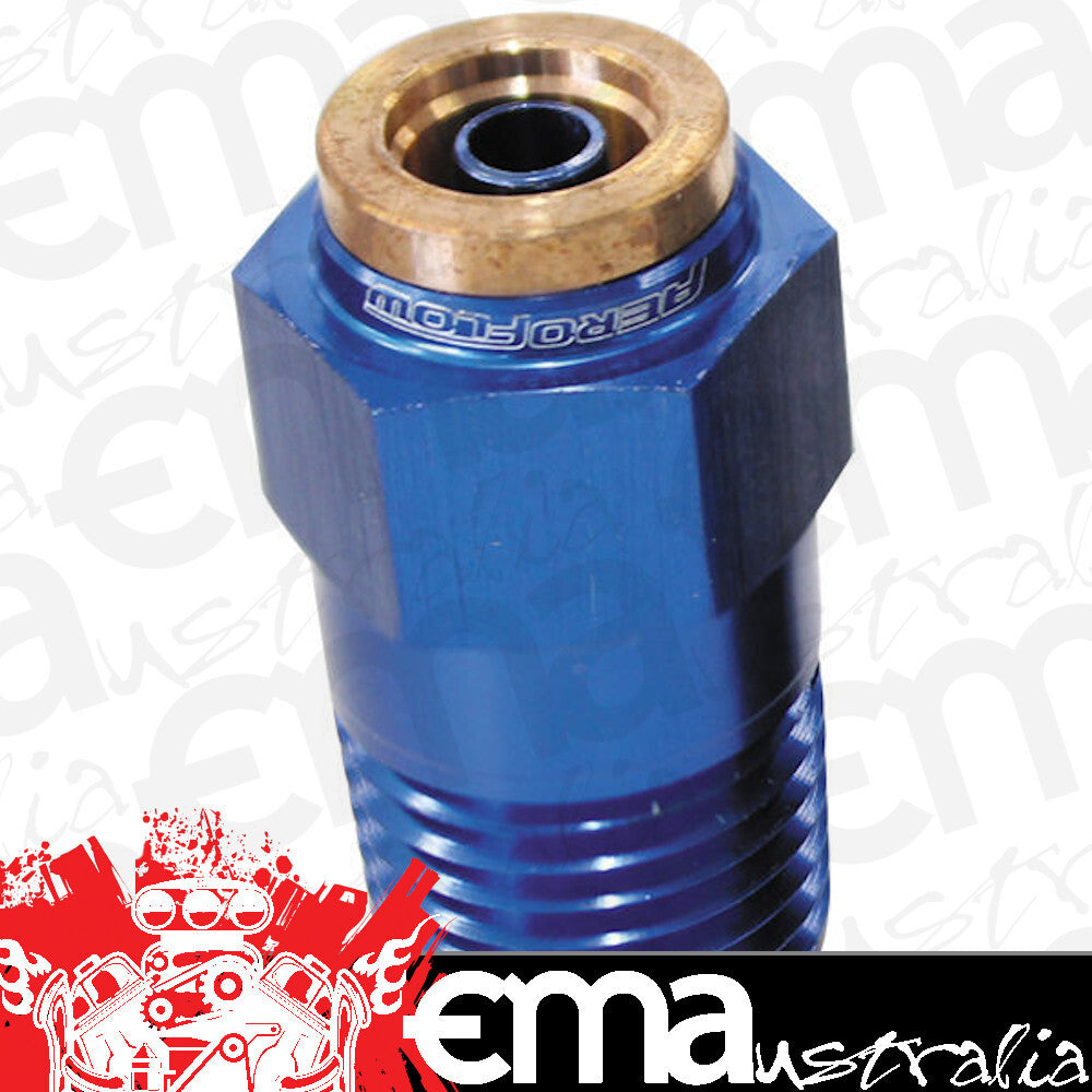 Aeroflow Performance Products AF121-04 1/4" NPT Straight to 1/4" 120 Series Nylon Blue Fitting
