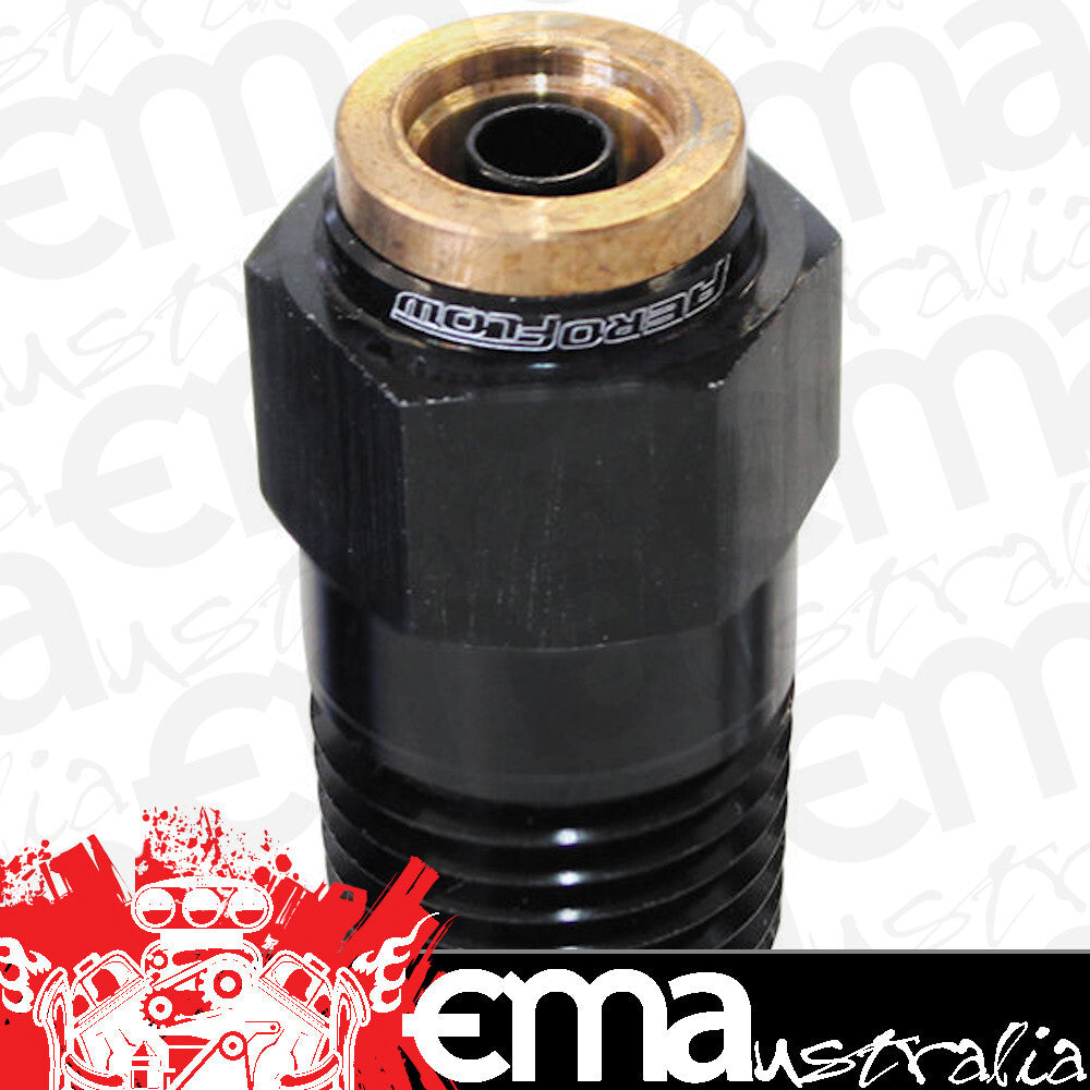 Aeroflow AF121-04BLK 1/4" NPT Straight to 1/4" 120 Series Nylon Black Fitting
