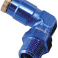 Aeroflow Performance Products AF123-04-04 4AN Female 90 Degree to 1/4" 120 Series Blue Nylon Fitting