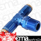 Aeroflow AF124-02 1/8" NPT Tee to 2 x 3/16" 120 Series Nylon Blue Fitting