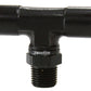 Aeroflow AF124-04-02BLK 1/8" NPT Tee to 2 x 1/4" 120 Series Nylon Black Fitting