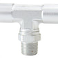 Aeroflow AF124-04-02S 1/8" NPT Tee to 2 x 1/4" 120 Series Nylon Silver Fitting