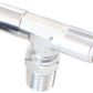 Aeroflow Performance Products AF124-04S 1/4" NPT Tee to 2 x 1/4" 120 Series Nylon Silver Fitting