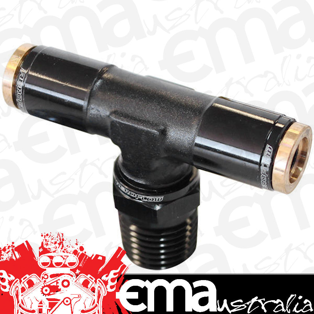 Aeroflow AF125-02BLK 3/16" NPT Tee 120 Series Nylonblack Fitting