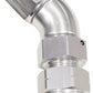 Aeroflow AF129-10S 5/8" Tube 45 Deg Female -10AN Silver Swivel Nut with Olive