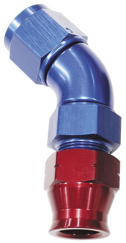 Aeroflow Performance Products AF129-12 3/4" Tube 45 Deg Female -12AN Blue Swivel Nut with Olive