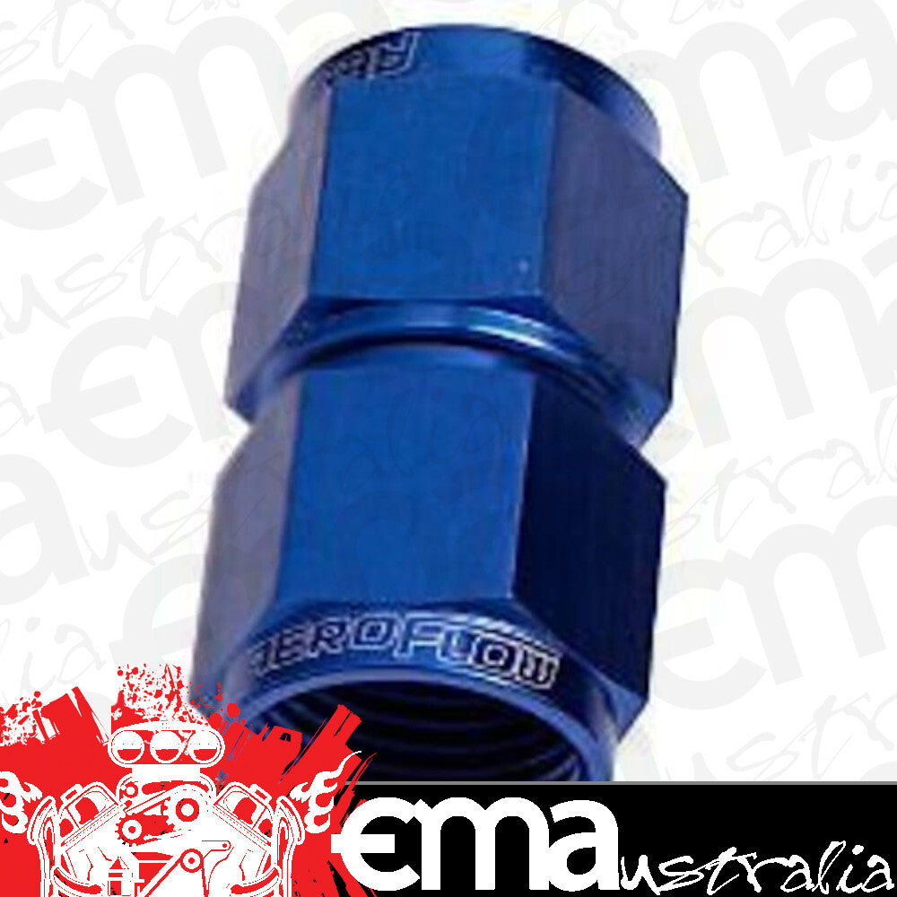 Aeroflow AF131-03 Straight Female Flare -3AN Blue Swivel Coupler