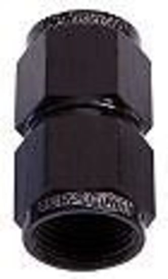 Aeroflow AF131-04BLK Straight Female Flare -4AN Black Swivel Coupler