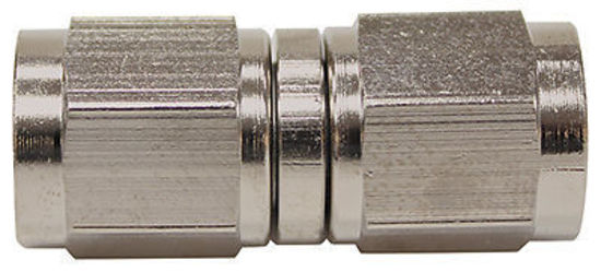 Aeroflow AF131-04SS S/S Straight Female Flare -4Ansilver Swivel Coupler Stainles