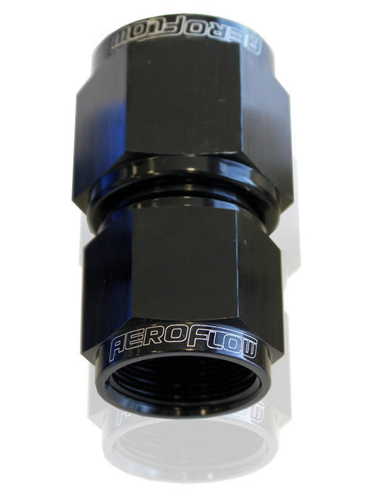 Aeroflow AF131-10-12BLK Swivel Coupler Reducer -12AN to -10AN Black Female Coupler