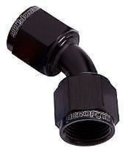 Aeroflow Performance Products AF132-04BLK 45 Deg Female Flare -4AN Black Swivel Union