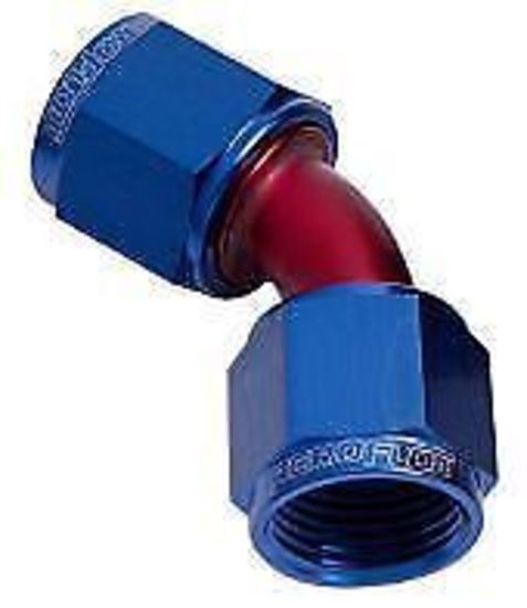 Aeroflow Performance Products AF132-10 45 Deg Female Flare -10AN Blue Swivel Union