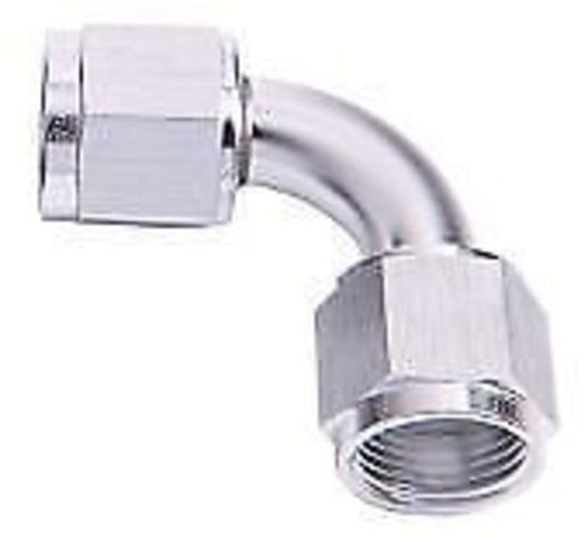 Aeroflow Performance Products AF133-10S 90 Deg Female Flare -10AN Silver Swivel Union