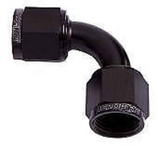 Aeroflow Performance Products AF133-12BLK 90 Deg Female Flare -12AN Black Swivel Union