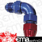 Aeroflow Performance Products AF137-04 1/4" Tube 90 Deg Male -4AN Blue Swivel Nut with Olive