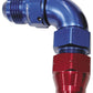 Aeroflow Performance Products AF137-04 1/4" Tube 90 Deg Male -4AN Blue Swivel Nut with Olive