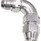 Aeroflow AF137-04S 1/4" Tube 90 Deg Male -4AN Silver Swivel Nut with Olive